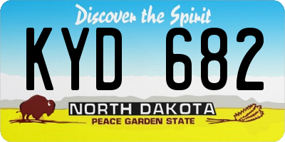 ND license plate KYD682