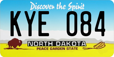 ND license plate KYE084