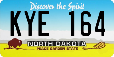 ND license plate KYE164