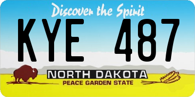 ND license plate KYE487