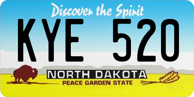 ND license plate KYE520