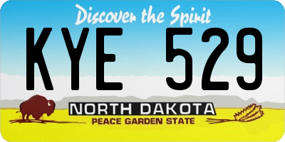 ND license plate KYE529