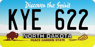 ND license plate KYE622