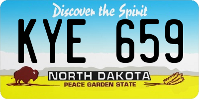 ND license plate KYE659