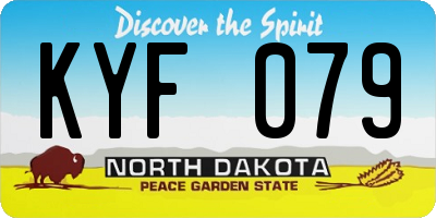 ND license plate KYF079