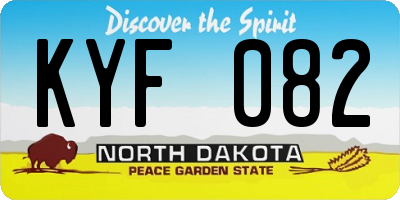 ND license plate KYF082