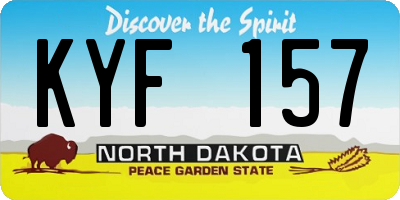 ND license plate KYF157