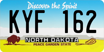 ND license plate KYF162