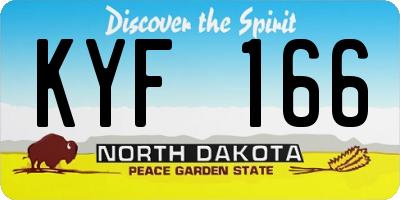 ND license plate KYF166