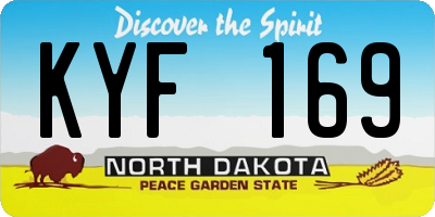 ND license plate KYF169