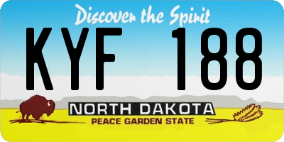 ND license plate KYF188