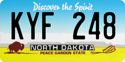 ND license plate KYF248