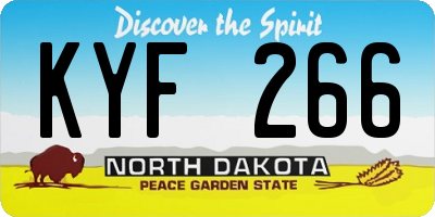 ND license plate KYF266