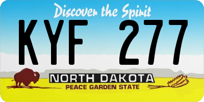 ND license plate KYF277