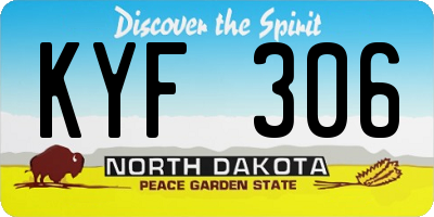 ND license plate KYF306