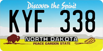 ND license plate KYF338
