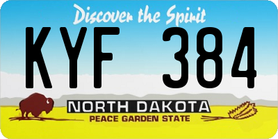 ND license plate KYF384