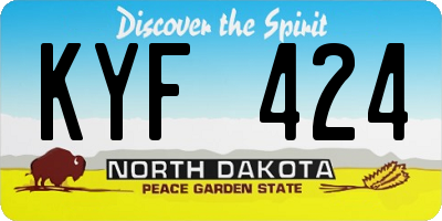 ND license plate KYF424
