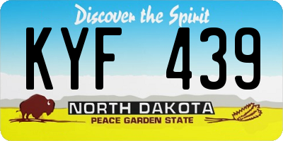 ND license plate KYF439