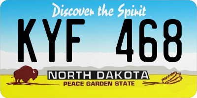 ND license plate KYF468