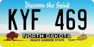 ND license plate KYF469
