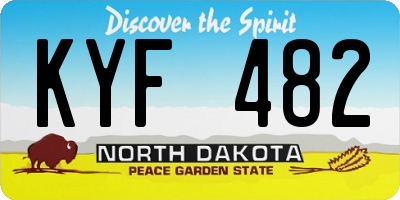 ND license plate KYF482