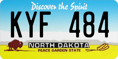 ND license plate KYF484