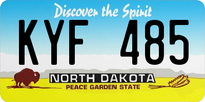 ND license plate KYF485