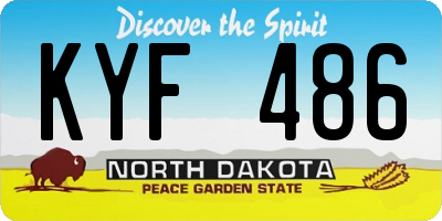 ND license plate KYF486