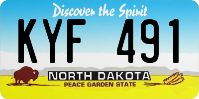 ND license plate KYF491