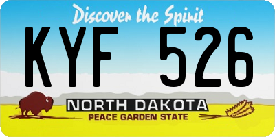 ND license plate KYF526