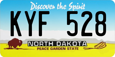 ND license plate KYF528