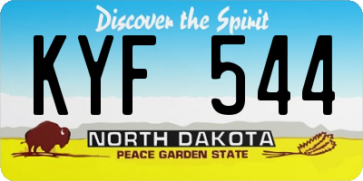 ND license plate KYF544