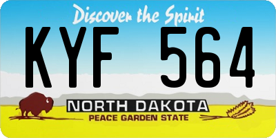 ND license plate KYF564