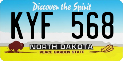 ND license plate KYF568