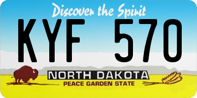ND license plate KYF570