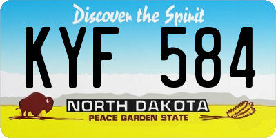 ND license plate KYF584
