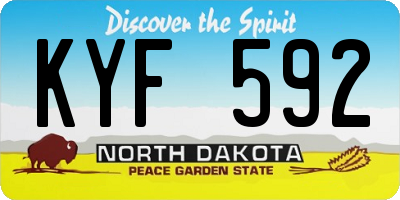 ND license plate KYF592