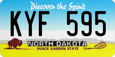 ND license plate KYF595
