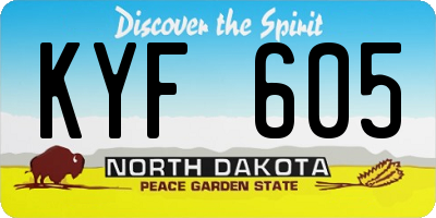 ND license plate KYF605
