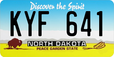 ND license plate KYF641