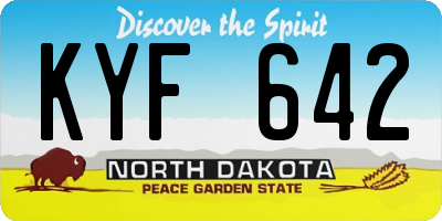 ND license plate KYF642