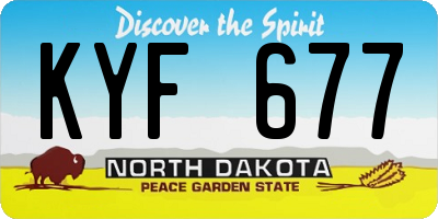 ND license plate KYF677
