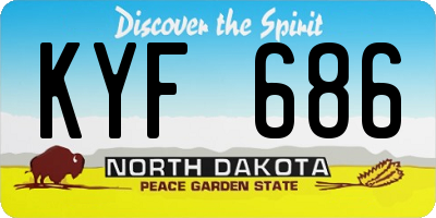 ND license plate KYF686