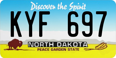 ND license plate KYF697