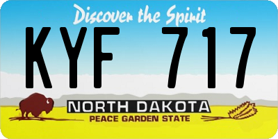 ND license plate KYF717