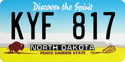 ND license plate KYF817