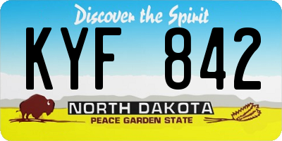 ND license plate KYF842