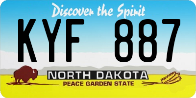 ND license plate KYF887