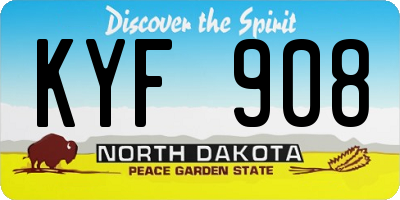 ND license plate KYF908